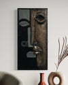 2.5 Feet Modern Abstract Face 3d Relief Mural Wall Art