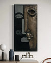 2.5 Feet Modern Abstract Face 3d Relief Mural Wall Art