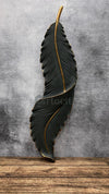 2 Feet Feather 3D Abstract Relief Mural Wall Art | LED Light Installed