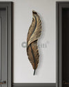 2 Feet Feather 3D Abstract Relief Mural Wall Art | LED Light Installed