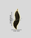 2 Feet Feather 3D Abstract Relief Mural Wall Art | LED Light Installed
