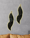 2 Feet Feather 3D Abstract Relief Mural Wall Art | LED Light Installed