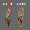 2 Feet Feather 3D Abstract Relief Mural Wall Art | LED Light Installed