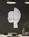 34X22 Inch Dual Face Abstract Relief Mural Wall Art - Ready-to-Hang | Contemporary Wall Art