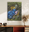 (44x33 Inches) Radha Krishna 3D Relief Mural Wall Art
