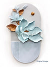 4X2.7 Feet Floral Relief Mural Wall Art | 3D Flower Design | Abstract Relief Mural | Ready to Hang