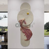 5X2 Feet Koi Fish 3d Abstract Relief Mural | Fish Wall Art | LED Light Installed