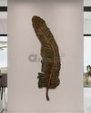 7 Feet Feather 3D Abstract Relief Mural Wall Art | LED Light Installed