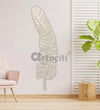 7 Feet Feather 3D Abstract Relief Mural Wall Art | LED Light Installed