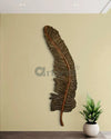 7 Feet Feather 3D Abstract Relief Mural Wall Art | LED Light Installed