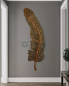 7 Feet Feather 3D Abstract Relief Mural Wall Art | LED Light Installed