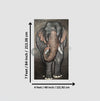 7x4 Feet Elephant 3D Relief Mural Wall Art