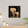 Elephant With Baby Elephant Canvas Painting Digital Printed Animal Wall Art