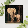 Elephant With Baby Elephant Canvas Painting Digital Printed Animal Wall Art