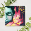 Peaceful Gautam Buddha with Lotus Original Design Canvas Printed Wall Painting