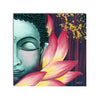 Peaceful Gautam Buddha with Lotus Original Design Canvas Printed Wall Painting