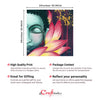 Peaceful Gautam Buddha with Lotus Original Design Canvas Printed Wall Painting