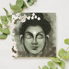 Meditating Lord Buddha Green Original Design Canvas Printed Wall Painting