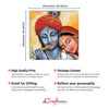 Beautiful Radha Krishna With Flute Canvas Printed Wall Painting