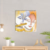 Beautiful Radha Krishna Playing Flute Painting Digital Printed Canvas Wall Art