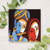 Radha Krishna with Flute Original Design Canvas Printed Wall Painting