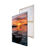 Beautiful Sunset Beach Boat Painting Digital Printed Canvas Wall Art