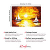 Sailing Ship Floating On the Beach Original Design Canvas Printed Wall Painting