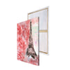 Eiffel Tower With Rose Flowers Painting Digital Printed Canvas Wall Art