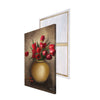 Beautiful Red Rose Flower Vase Original Design Canvas Printed Wall Painting