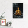 Meditating Gautam Buddha on Lotus Original Design Canvas Printed Wall Painting