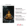 Meditating Gautam Buddha on Lotus Original Design Canvas Printed Wall Painting