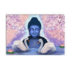 Meditating Gautam Buddha with Couple Swan Original Design Canvas Printed Wall Painting