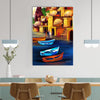 Banaras Ghat Boat Painting Digital Printed Canvas Wall Art