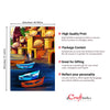 Banaras Ghat Boat Painting Digital Printed Canvas Wall Art