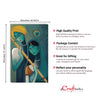 Beautiful Radha Krishna With Flute Painting Digital Printed Canvas Wall Art