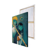 Beautiful Radha Krishna With Flute Painting Digital Printed Canvas Wall Art