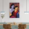 Divine Aura of Radha Krishna Original Design Canvas Printed Wall Painting