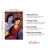 Divine Aura of Radha Krishna Original Design Canvas Printed Wall Painting