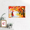 Couple on a Rainy Date Romantic Valentine Theme Original Design Canvas Printed Wall Painting