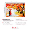 Couple on a Rainy Date Romantic Valentine Theme Original Design Canvas Printed Wall Painting