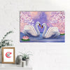 Swan Couple Original Design Canvas Printed Wall Painting