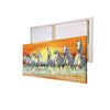 7 White Running Horses Painting Digital Printed Canvas Animal Wall Art