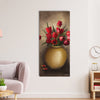 Beautiful Red Roses Flower Vase Wall Painting Digital Printed Canvas Art