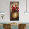 Beautiful Red Roses Flower Vase Wall Painting Digital Printed Canvas Art