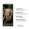 Elephant Walking In A Forest Canvas Painting Digital Printed Animal Wall Art