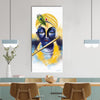 Lord Krishna Playing Flute Painting On Canvas Digital Printed Religious Wall Art