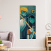 Lord Radha Krishna Abstract Art Original Design Canvas Printed Wall Painting