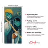 Lord Radha Krishna Abstract Art Original Design Canvas Printed Wall Painting