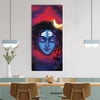 Lord Shiva Painting With Trishul Damru Digital Printed Religious Canvas Wall Art