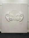Contemporary Abstract Face Relief Mural Wall Art Unframed